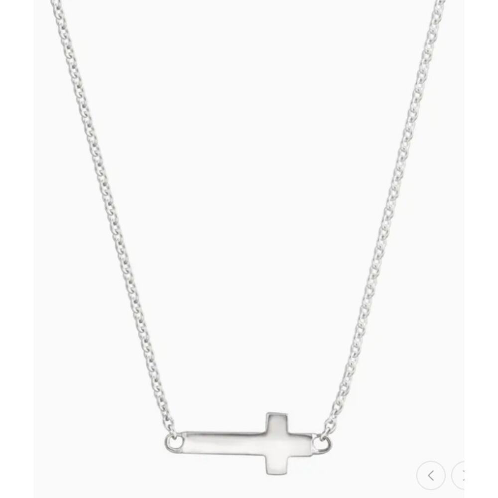 Silpada 'Simplex Cross' Horizontal Cross Necklace… - image 2